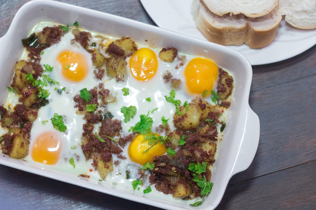 Corned Beef Potatoes and Eggs