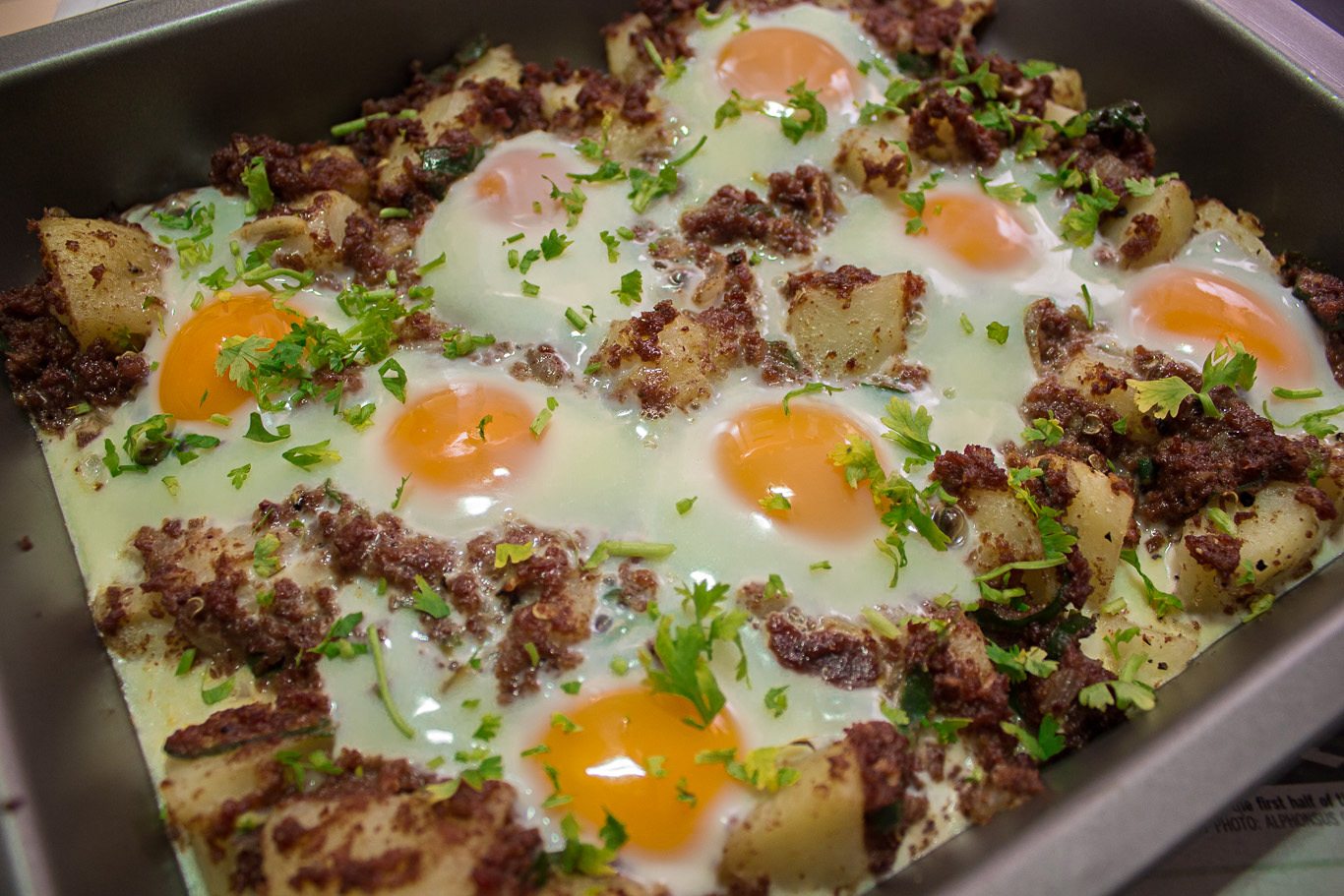 Corned Beef Potatoes and Eggs Maya