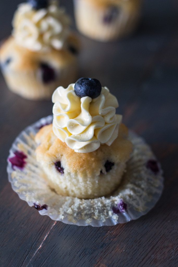 Lemon Blueberry Cupcakes with Swiss Meringue Buttercream