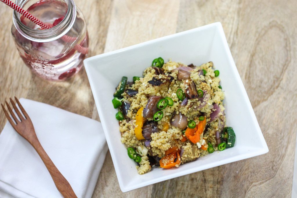 Lemon Couscous with Grilled Vegetable salad