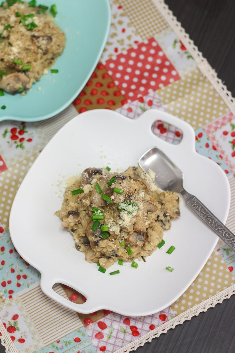 Gluten Free Cauliflower Mushroom Risotto Maya