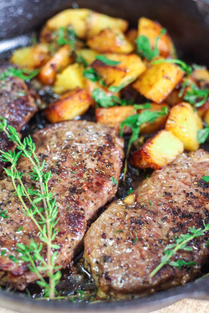 Garlic Butter Steak and Potatoes